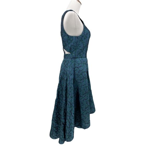 Sachin & Babi Dress Womens 2 Crystal Moon Blue Green High Low Cutout Back - Picture 8 of 15